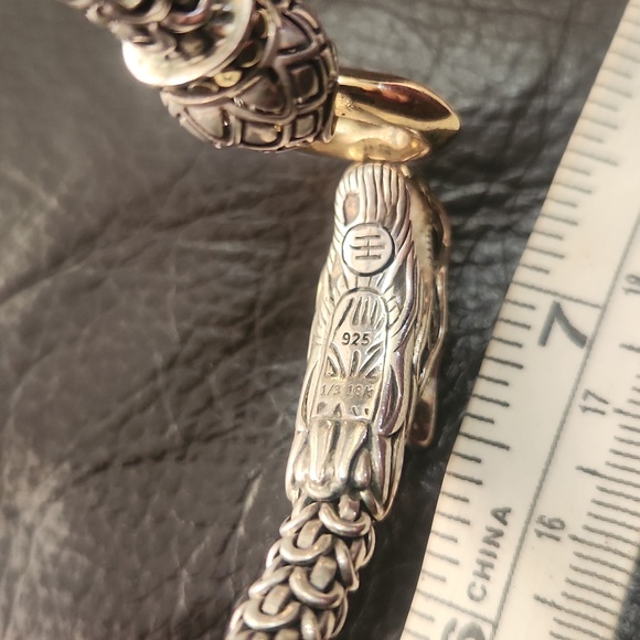 John Hardy 'Naga' 18K Gold Sterling Silver Dragon 7.5" Bracelet R $2200 - Picture 7 of 10